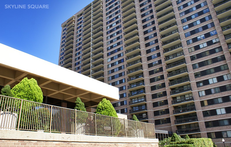 View of the South tower from pool area